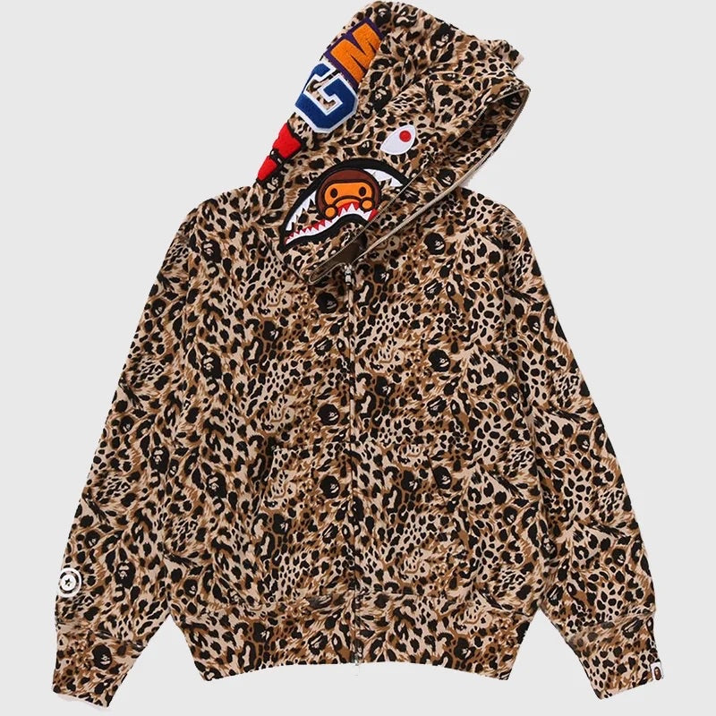 Cheetah Print Shark Hoodie