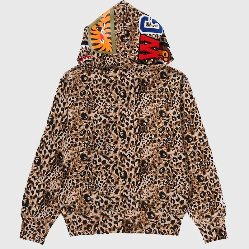 Cheetah Print Shark Hoodie