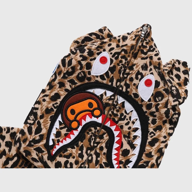 Cheetah Print Shark Hoodie